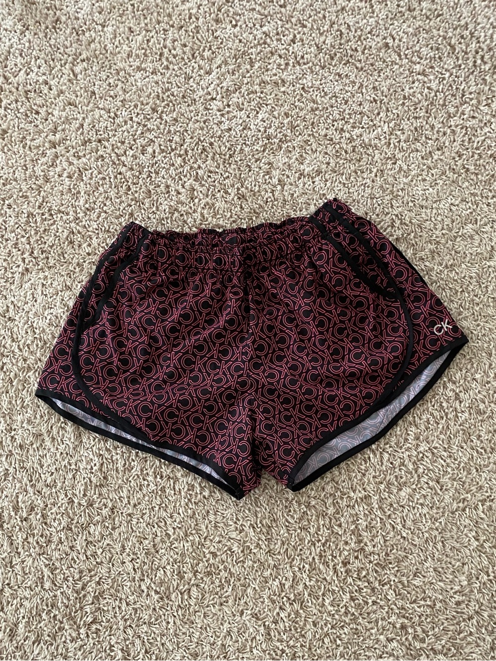 Calvin Klein CK Woman Size L Running Shorts Pockets Lined